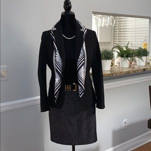 Stylish black and white professional trio